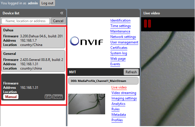 Change 2 6. Интерфейс приложений Onvif 2.4. Onvif device Manager Linux. Dahua пароль по умолчанию. Onvif device Manager сброс пароля.